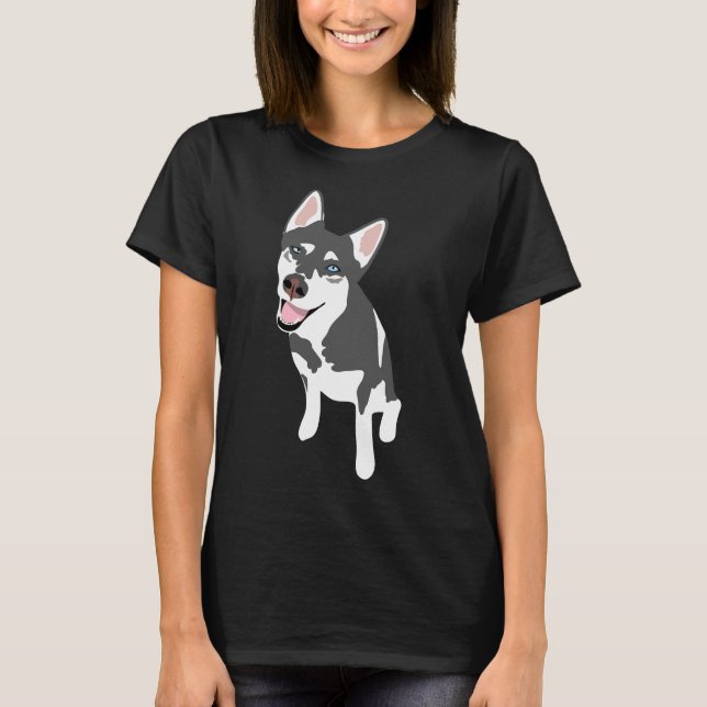 T-shirt Sticker Husky (Devant)