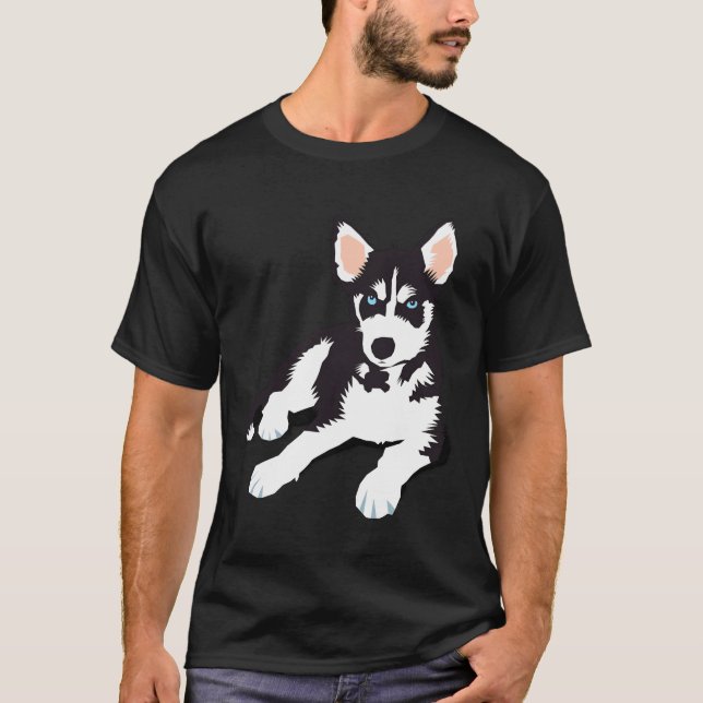 T-shirt Sticker Husky (Devant)