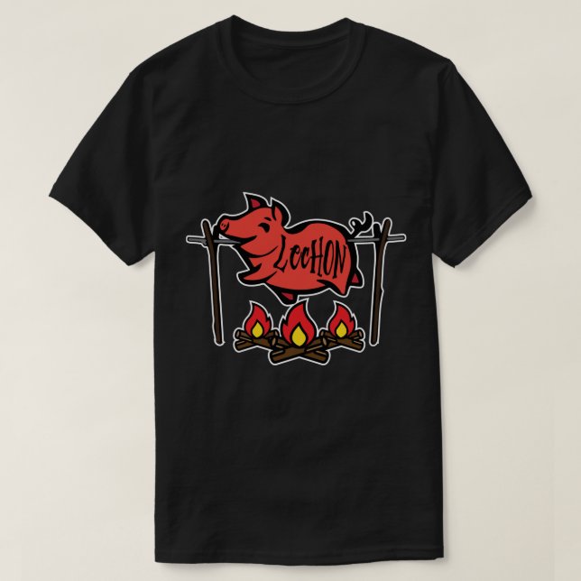 T-shirt Sticker Lechon (cochon rôti) (Design devant)