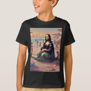 T-shirt Sticker Mona Lisa Vacances À Dubaï