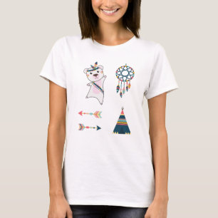 T-shirt Sticker Ours Polaire Indien Ensemble Rêveur Ours
