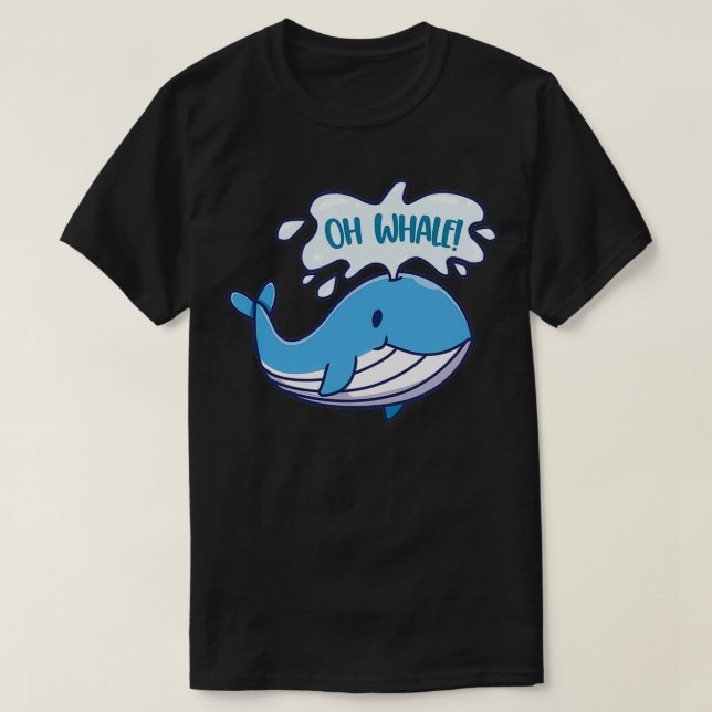 T-shirt Sticker pour baleines Stickers amusant Oh Whale An (Design devant)
