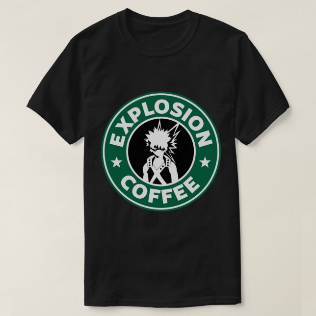 T-shirt Sticker pour café d'explosion (Bakugo) (Design devant)