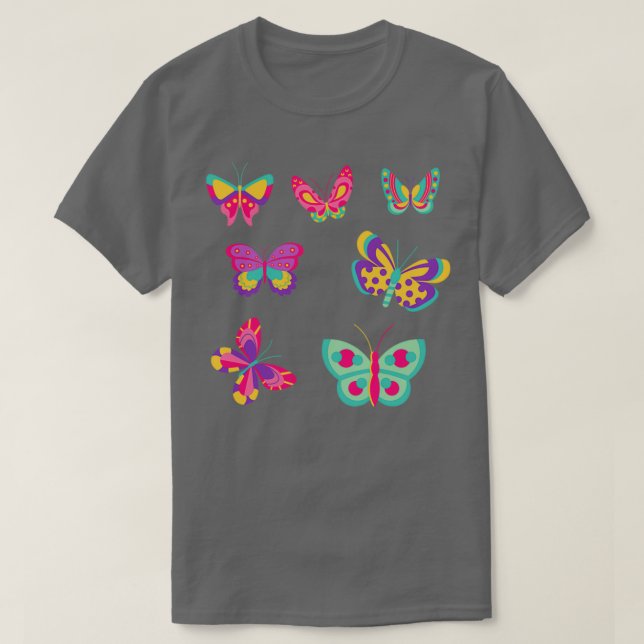 T-shirt Sticker pour papillon arc-en-ciel Pack 2 (Design devant)