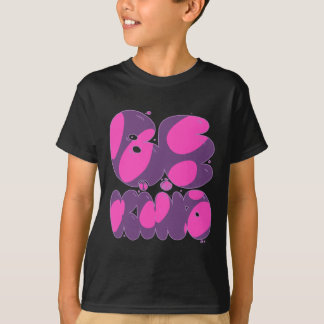 T-shirt Sticker Rose Et Violet