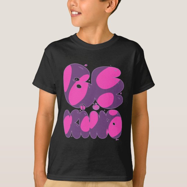 T-shirt Sticker Rose Et Violet (Devant)