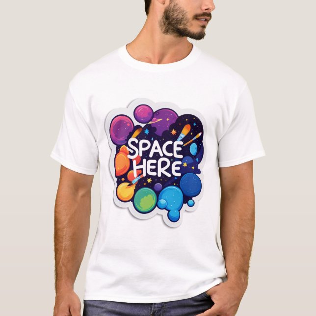 T-shirt Sticker spatial Fanart (Devant)