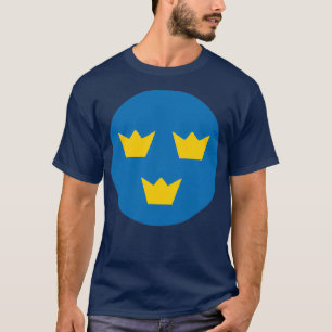 T-shirt sticker Suède avec trois couronnes Sverige tre kro