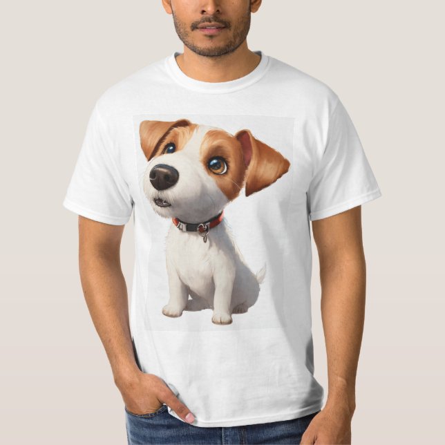 T-shirt "Sticker Tee pour chien adorable" (Devant)