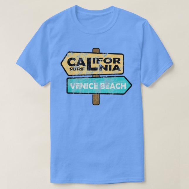 T-shirt Sticker vintage California Surf (Design devant)