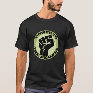 T-shirt Sticker Vintage Du Pouvoir Au Peuple