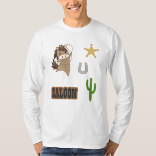 T-shirt Sticking Wester Saloon Cowboy Horse Pony