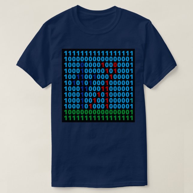 T-shirt Stickmen Martial Arts Humour Binary Code Matrice D (Design devant)