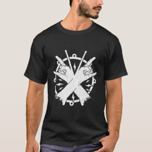 T-shirt Sticks de tambour amusant Lecteur de tambour batte
