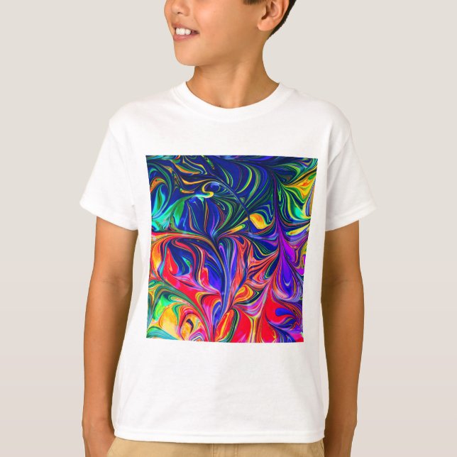 T-shirt Sticle à rayures arc-en-ciel (Devant)