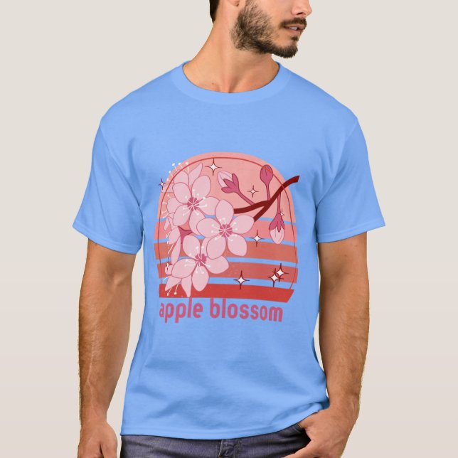 T-shirt Sticule Arkansas State Apple Fleurit Fleur Rainbow (Devant)