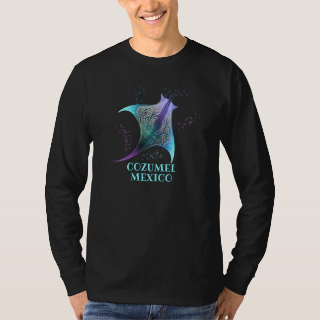 T-shirt Stingray Manta Ray Scuba Diving Cozumel Mexico (Devant)