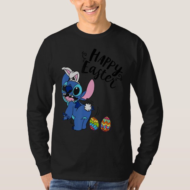 T-shirt Stitch Happy Easter Easter Egg Family Easter Stitc (Devant)