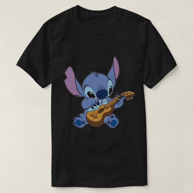 T-shirt Stitch Lecture Ukulele Sticker (Design devant)