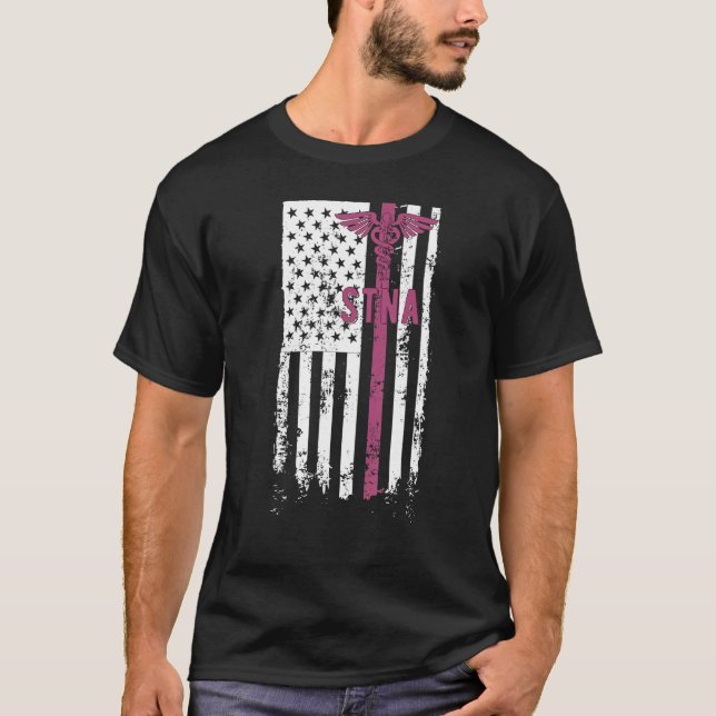 T-shirt STNA US Flag State Tests Nuring Assistant 1 (Devant)