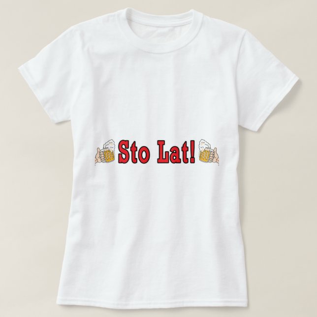 T-shirt Sto Lat ! Avec des bouchons de bière (Design devant)