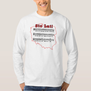 T-shirt Sto Lat ! Carte de la chanson polonaise