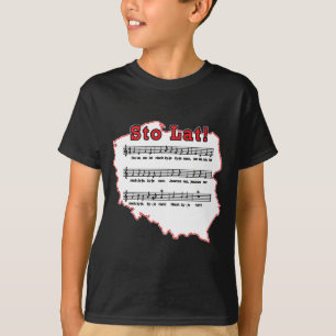 T-shirt Sto Lat ! Carte de la chanson polonaise