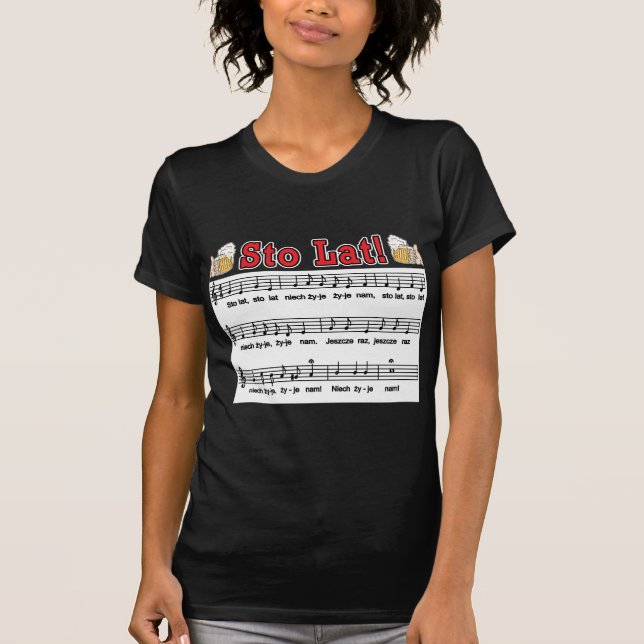 T-shirt Sto Lat ! Chanson Avec Beer Mugs (Devant)