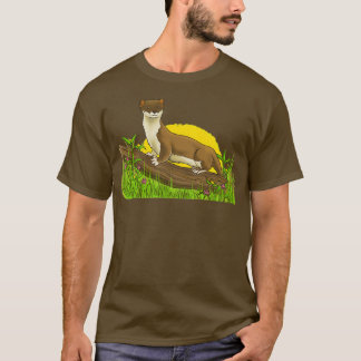 T-shirt Stoat dans un champ de fleurs