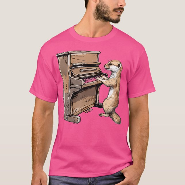 T-shirt Stoat Playing The Piano (Devant)