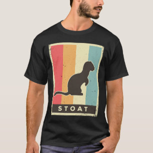 T-shirt Stoat Vintage Retro Poster Animal