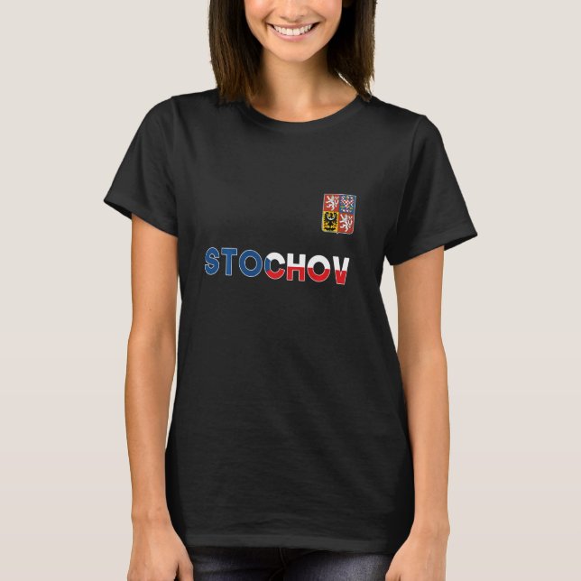 T-shirt Stochov République Tchèque Drapeau Cardiaque Lion  (Devant)