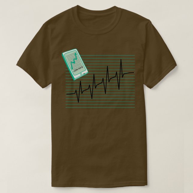 T-shirt Stock marchand stock trading hearbeat EKG 1 (Design devant)