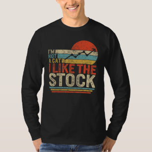 T-shirt Stock Trader Jour Trader Marché Je ne suis pas Cat