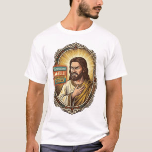 T-shirt Stockage en nuage de Jésus plein avertissement Pay