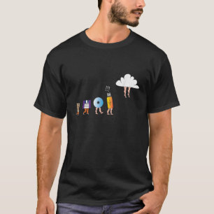 T-shirt Stockage en nuage Ordinateur drôle Évolution Clé U