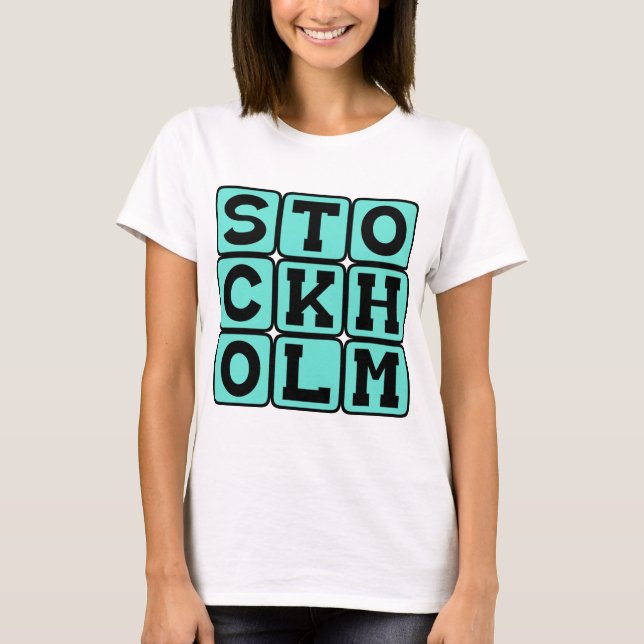 T-shirt Stockholm, Capitale de Suède (Devant)