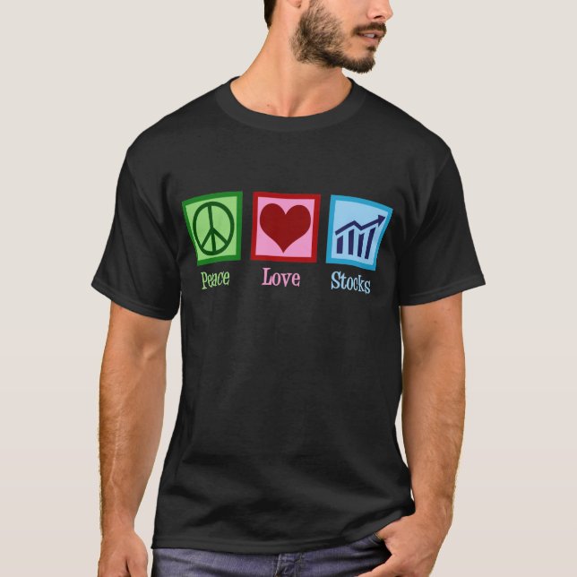 T-shirt Stocks de l'amour pour la paix (Devant)