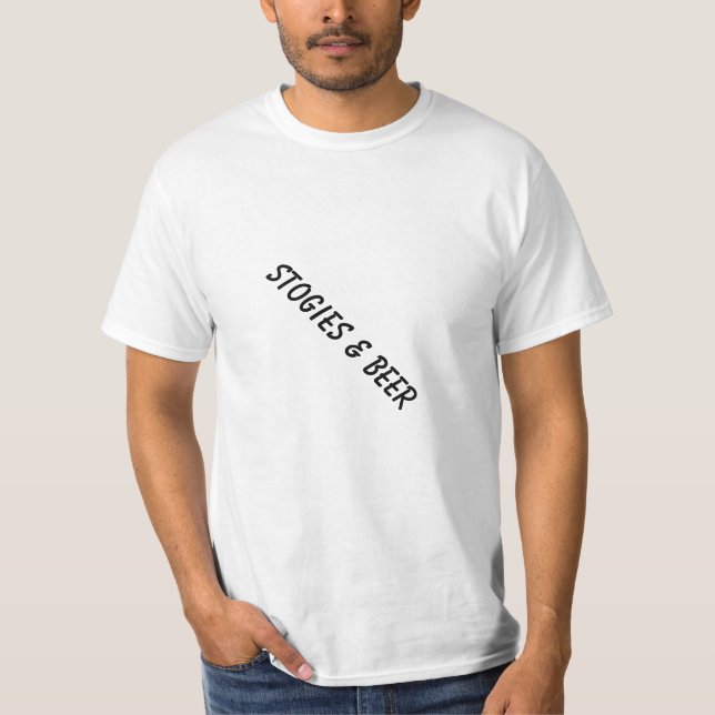 T-shirt stogies et bière (Devant)
