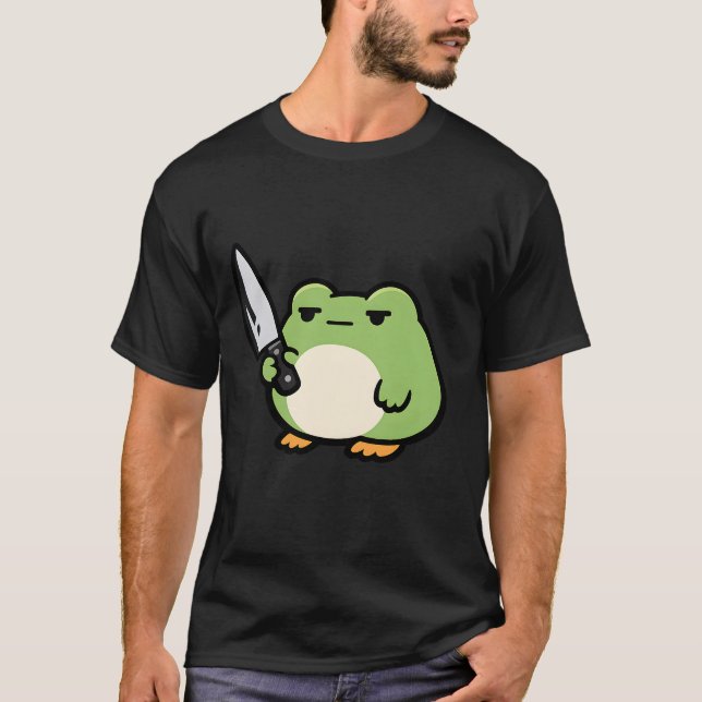 T-shirt Stoic Frog Knife Doodle (Devant)