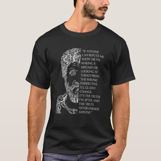 T-shirt Stoicism Marcus Aurelius Citation De Philosophie S (Devant)