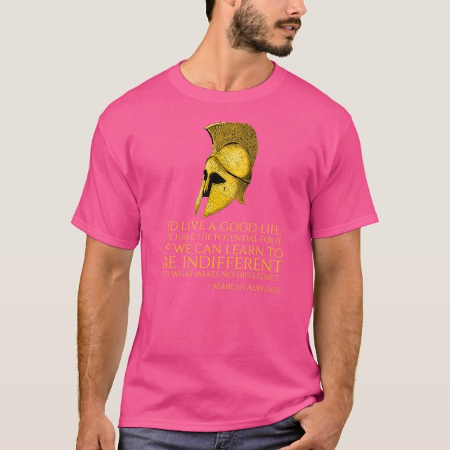 T-shirt Stoicism Marcus Aurelius Citation Sur Vivre Un Bon (Devant)
