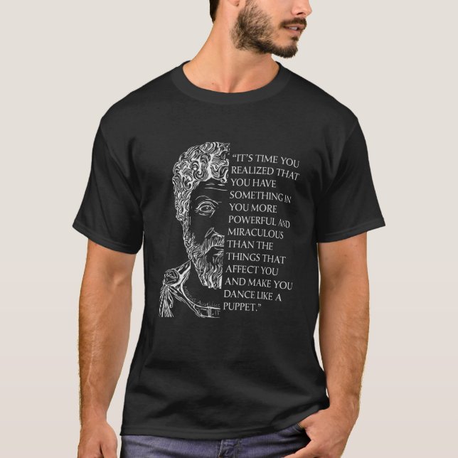 T-shirt Stoicisme Marcus Aurelius Philosophie stoïque Cita (Devant)
