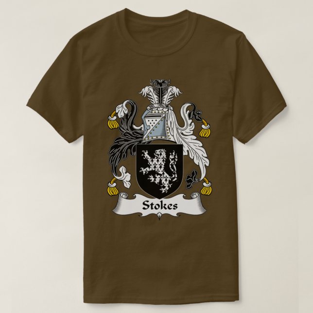 T-shirt Stokes Coat of Arms Family Crest  (Design devant)