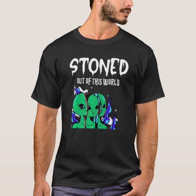 T-shirt Stone De Ce Monde Alien Sci Wi Espace Unique (Devant)