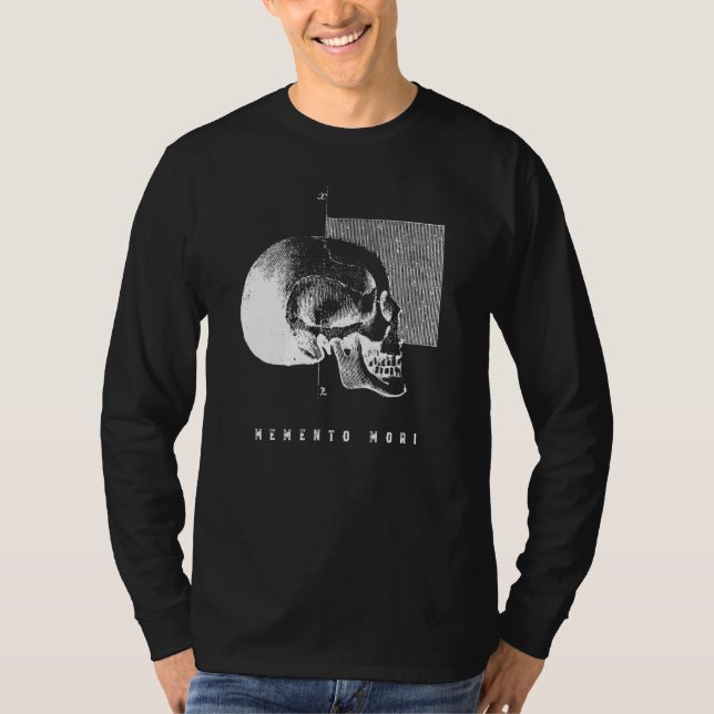 T-shirt Stone du crâne Memento Mori (Devant)