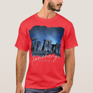 T-shirt Stonehenge Angleterre Souvenir Stonehenge À La Nui