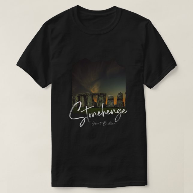 T-shirt Stonehenge Angleterre Souvenir - Stonehenge À Nigh (Design devant)