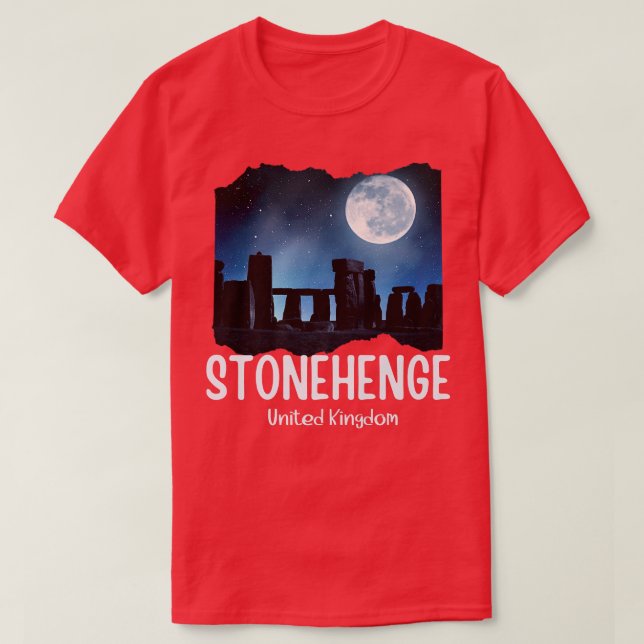 T-shirt Stonehenge Angleterre SouvenirStonehenge À La Nuit (Design devant)