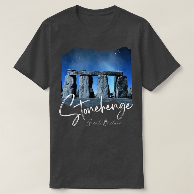 T-shirt Stonehenge England Souvenir  Stonehenge At Night  (Design devant)